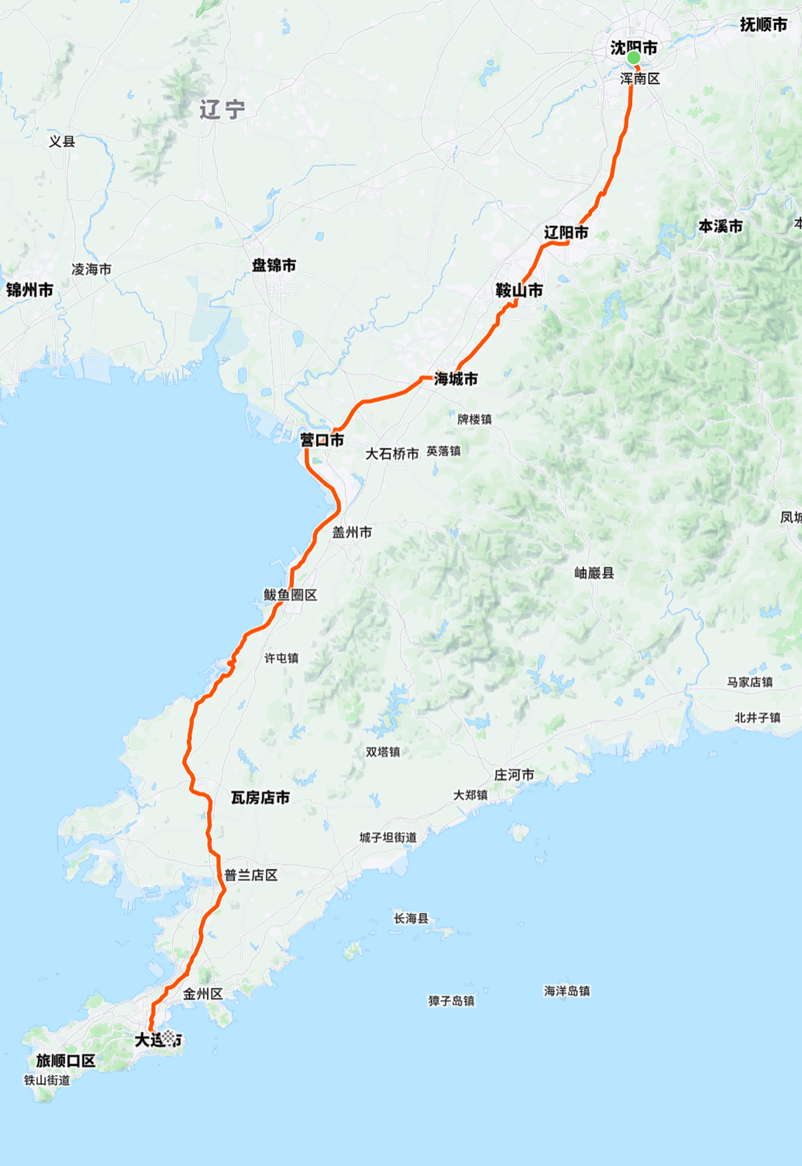 沈阳到大连(ShengYang->DaLian)